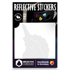 Reflective Berlin 反光貼紙 貼花 獨角獸, 1個, 白色