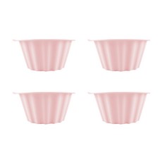 SiliPot 鉑金矽膠烘焙模具 M 4個, 豆沙粉, 1組