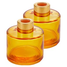 루네온 깔끔한 디퓨저 용기, 투명오렌지색, 2개, 120ml