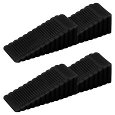 글로벌픽 실리콘 문닫힘방지 도어스토퍼 블랙 9.5 x 4 cm, 4개