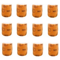 네오짱 강아지 자가점착 붕대신발 오렌지 5cm x 4.5m, 35g, 12개