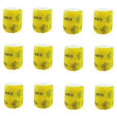 NEOJJANG 狗狗自黏繃帶鞋 黃色 5cm x 4.5m, 35g, 12個