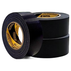 Sinil Tape 棉質膠帶 48mm x 25m, 黑色, 3個