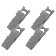 글로벌픽 강력 고무 미끄럼방지 도어스토퍼 C 그레이 14 x 4 cm, 4개