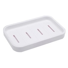 小麥購物 簡約雙層肥皂盒, 1個, 白色