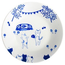 KANESADA 貓貓生日宴9皿 日本製 750ml, 1個, 白色