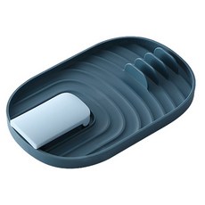 小麥購物 鍋蓋鍋鏟放置架 L2060, 北歐藍, 1個