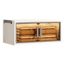 SIANG SI 摺疊收納櫃 1層, 白色 + 面板透明黑