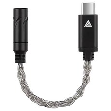QKZ Type-C高音質DAC耳機轉接頭 3.5mm, 1個, 珍珠黑, TC MAX