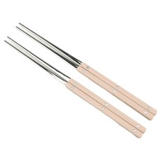 Bogen 馬爾松 銀色餐具筷子, 2個, 深米色, 單品