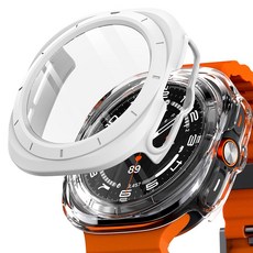 GOOSPERY Galaxy Watch 全覆蓋 鋼化玻璃 硬殼, 白色+透明, 2個