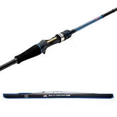 Abu Garcia Salty Fighter MX Takoika 船釣 短爪章魚 花枝 章魚釣竿 7:3調性, 黑色 + 天藍色 + 金色 + 銀色