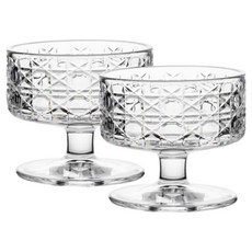 Daparang 迷你透明玻璃高腳甜點杯 HJ0183, 2個, F