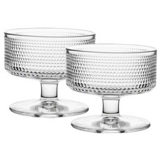 Daparang 迷你透明玻璃高腳甜點杯 HJ0183, 2個, J