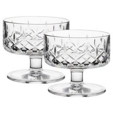 Daparang 迷你透明玻璃高腳甜點杯 HJ0183, 2個, D