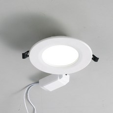 12W 방습 보수형매입등 타공 75~110mm, 주백색 + 화이트(바디), 1개