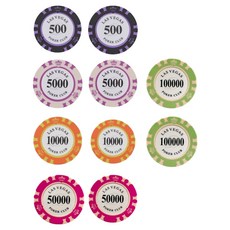 Honey Gamble拉斯維加斯散裝撲克籌碼 100入組 B, 1套, 混色