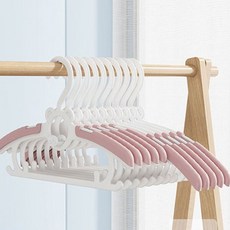 ACACIA bongbong 兒童用4段長度可調萬用防滑衣架, 粉紅色, 15個