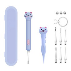 YUNMI 兒童放大發光耳勺 挖耳工具組 薰衣草紫, 1組, 1入