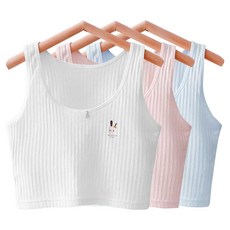 아이뿜 여아용 루루 면 런닝형 학생 브라탑 1단계 3종 세트 Y08