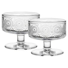 Daparang 迷你透明玻璃高腳甜點杯 HJ0183, 2個, H