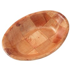 自然橢圓形木碗 25.5cm, 1個, 單一顏色