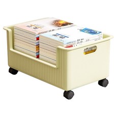 書桌收納整理移動式書本推車 中型, 綠色, 1層