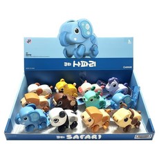 世界流通 可愛野生動物園發條玩具12件組, 1套