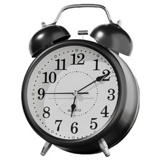 Denville 簡約鬧鐘 9 x 4.5 x 12 cm, 黑色