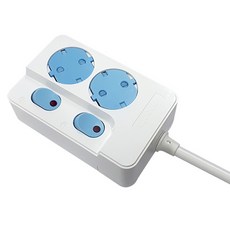 winners 附安全蓋獨立省電2孔延長線, 1.5m, 1個, 單一顏色