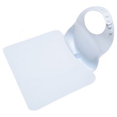 育兒疲憊的媽媽製作的自主副食品餐盤墊結合圍兜, 1個, 1入, 藍色