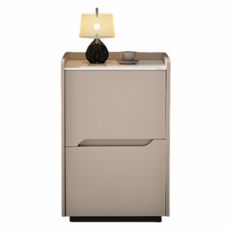 HAPPY LiFE 極窄實木貓抓皮床頭櫃 11777, 1個, 卡其色