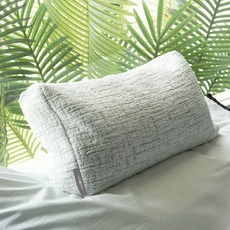 熟睡預感 晴朗 療癒熟睡蕎麥枕, 白灰色, 1個