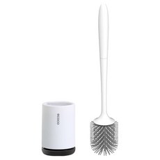 ecoco 意可可 壁掛式馬桶刷 圓筒型, 黑色, 1支