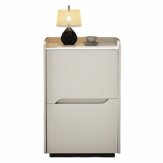 HAPPY LiFE 極窄實木貓抓皮床頭櫃 11777, 1個, 米白色