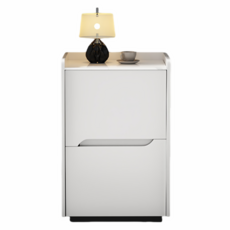 HAPPY LiFE 極窄實木貓抓皮床頭櫃 11777, 1個, 乳白色