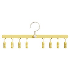 루미온 여행용 접이식 빨래집게, 옐로우, 1개