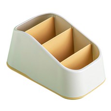 小麥購物 撞色系桌面收納盒 L1136, 黃色, 4層