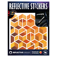 反光柏林反光貼紙 Shape Cubes, 蜂蜜色, 1個
