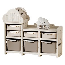 lilikoko 哩哩摳摳 雲屋收納櫃 組合八, 3層, 茉莉白