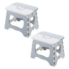 小麥購物 便攜式折疊板凳 L1059 小, 灰色, 2個