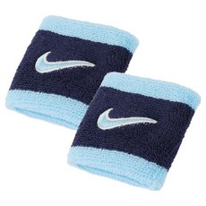 나이키 스우시 클래식 손목밴드 좌우세트 II5301, 스카이 + 네이비(II5301-403), 1세트