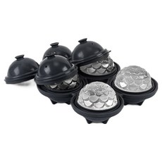 W&P 雞尾酒花朵造型製冰盒 4格, 1個, 炭灰色