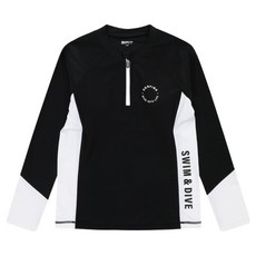 SFIT 女童款泳裝半拉鍊防曬上衣