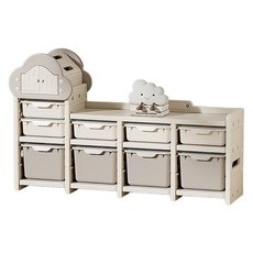 lilikoko 哩哩摳摳 雲屋收納櫃 組合九, 3層, 暮雲灰