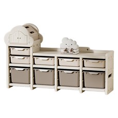 lilikoko 哩哩摳摳 雲屋收納櫃 組合九, 3層, 茉莉白