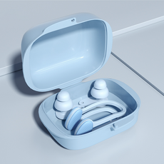 361 Kelbon 361專業用矽膠泳池防水耳塞鼻塞組, 1套, 海洋藍