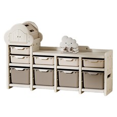 lilikoko 哩哩摳摳 雲屋收納櫃 組合六, 3層, 茉莉白