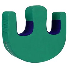 Rosithera 老人防水皮革旋轉輔助坐墊 綠色 40 x 45 x 13 cm + 綁帶組, 1套