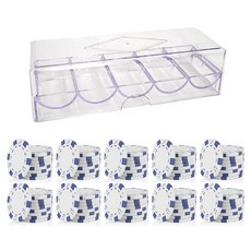 Hoonie Gamble 再生籌碼 白色 100p + 壓克力盒組, 1套, 混合顏色